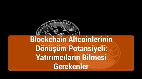 Altcoinlerin Kullanım Alanları